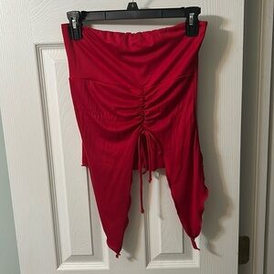 Just Polly Y2K Butterfly Tube Top in Red-Medium